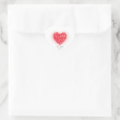 Happy Valentine Heart Custom Name & Date Herz-Aufkleber (Tasche)