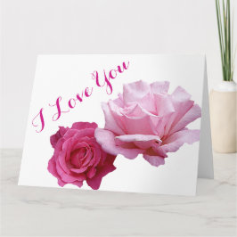 Happy Valentine hübsch rosa Rosen Romantische Lieb Karte