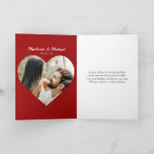 Happy Valentine Husband | Ehefrau Gedicht Red Holi Karte (Innenseite)