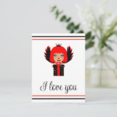 Happy Valentine Liebe Card Karte (Stehend Vorderseite)