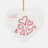 Happy Valentine Liebe Design Poster Keramik Ornament (Hinten)