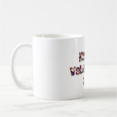 Happy Valentine Liebe hört Typografie Niedlich Kaffeetasse (Links)