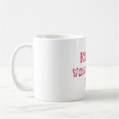 Happy Valentine Liebe hört Typografie Pink Kaffeetasse (Links)