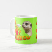 Happy Valentine Meerkat Cust. Tasse zwei Herzen (Vorderseite Links)