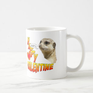 Happy Valentine Meerkat Tasse 2 Herzen in 1