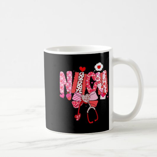 Happy Valentine Nicu Nurse Coquette Bow Heart Girl Kaffeetasse (Rechts)