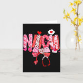 Happy Valentine Nicu Nurse Coquette Bow Heart Girl Karte (Gelbe Blume)