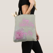 Happy Valentine Peony Pink Gray Text Neon Pink Tasche (Von Nahem)