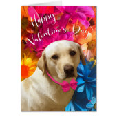 Happy Valentine Pet, Hund, Niedliche Labrador Blum (Vorne)