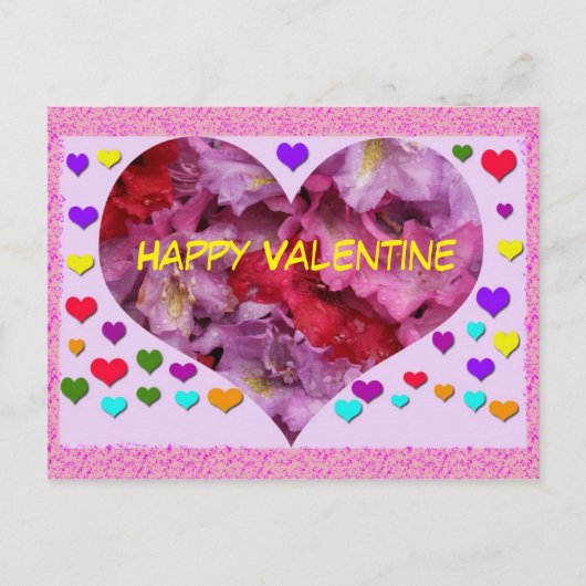 Happy Valentine Postcard Feiertagspostkarte (Vorderseite)