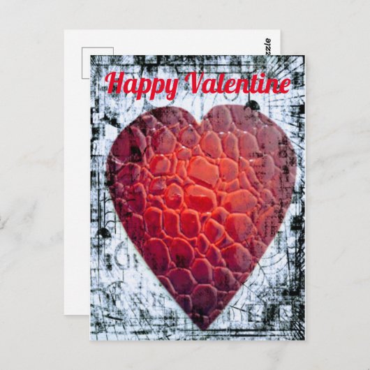 Happy Valentine Postkarte (Vorne/Hinten)
