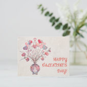 HAPPY VALENTINE POSTKARTE (Stehend Vorderseite)