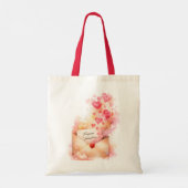 Happy Valentine Romantic Heart Tote Bag Tragetasche (Rückseite)