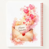Happy Valentine Romantic Love Notebook Notizblock (Rückseite)