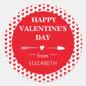 HAPPY VALENTINE | RÜCKKÖRPER RUNDER AUFKLEBER (Vorderseite)