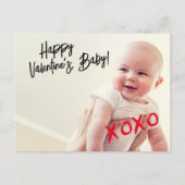 Happy Valentine’s, Baby! Foto xoxo Zoll Postkarte (Vorderseite)