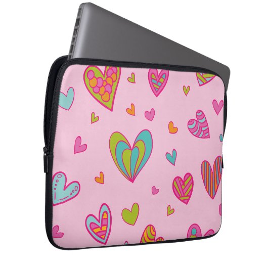 Happy valentine`s day 2023 Mit Herz-Liebe Laptopschutzhülle (Vorne Rechts)