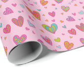 Happy valentine`s day 2024 Mit Herz-Liebe Geschenkpapier (Rolleneckpunkt)