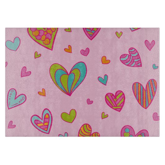 Happy valentine`s day 2024 Mit Herz-Liebe Schneidebrett (Vorderseite)