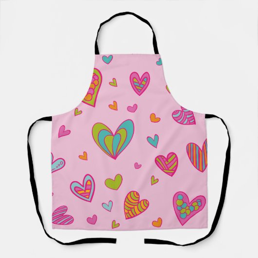 Happy valentine`s day 2024 Mit Herz-Liebe Schürze (Vorderseite)