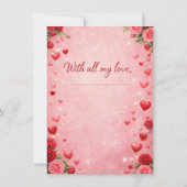 Happy Valentine’s Day 2026 Romantic Love Greeting Karte (Rückseite)