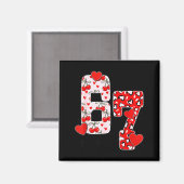Happy Valentine’s Day 67 Meme Hearts Coquette Bow  Magnet (Vorderseite/Rückseite)