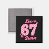 Happy Valentine’s Day 67 Meme Hearts Coquette Bow  Magnet (Vorderseite/Rückseite)