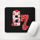 Happy Valentine’s Day 67 Meme Hearts Coquette Bow Mousepad (Mit Mouse)