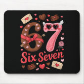 Happy Valentine’s Day 67 Meme Hearts Coquette Bow  Mousepad (Vorne)