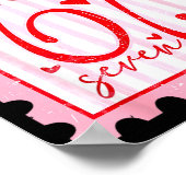 Happy Valentine’s Day 67 Meme Hearts Coquette Bow  Poster (Ecke)