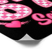 Happy Valentine’s Day 67 Meme Hearts Coquette Bow  Poster (Ecke)
