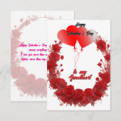 Happy Valentine’s Day Begleitkarte (Vorne/Hinten)