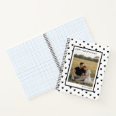 Happy Valentine’s Day Black Heart Design love Notizblock (Innenseite)