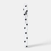 Happy Valentine’s Day Black Heart Romantic love iPhone Hülle (Linke Seite)