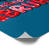 Happy Valentine’s Day Bruh Funny Valentine Couple  Poster (Ecke)