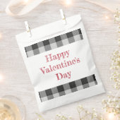 Happy Valentine’s Day Buffalo Plaid Classroom Boy Geschenktütchen (Ausgeschnitten)
