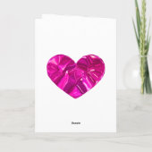 Happy Valentine’s Day Card Cute Pink Heart  Karte (Rückseite)
