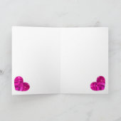 Happy Valentine’s Day Card Cute Pink Heart  Karte (Innenseite)