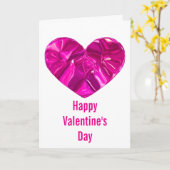 Happy Valentine’s Day Card Cute Pink Heart  Karte (Gelbe Blume)