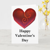 Happy Valentine’s Day Card with Red Heart Love  Karte (Gelbe Blume)