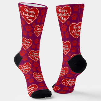 Happy Valentine’s Day Cat Lover Socks Socken