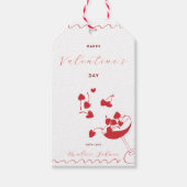 Happy Valentine’s Day – Cherry Hearts in Cocktail Geschenkanhänger (Vorderseite)