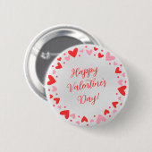 Happy Valentine’s Day Circle of Hearts Button (Vorne & Hinten)