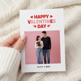 Happy Valentine’s Day Custom Photo Collage Holiday Feiertagskarte