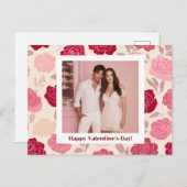 Happy Valentine’s Day – Custom Photo & Text Card Postkarte (Vorne/Hinten)