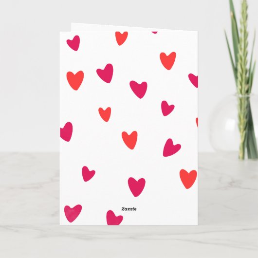 Happy Valentine’s Day Cute Design  Karte (Rückseite)