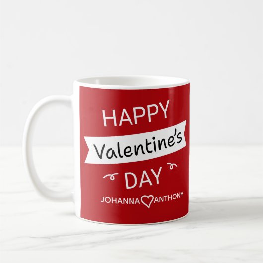 Happy Valentine’s Day – Cute Valentine Love Custom Kaffeetasse (Links)