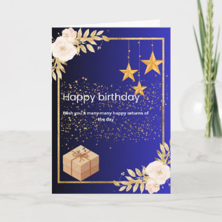 Happy Valentine’s Day Elegant Red & Gold Heart Car Karte