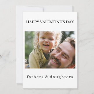Happy Valentine’s Day Father and Daughter Love Feiertagskarte