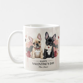 Happy Valentine’s Day French Bulldog Mug – Cute Kaffeetasse